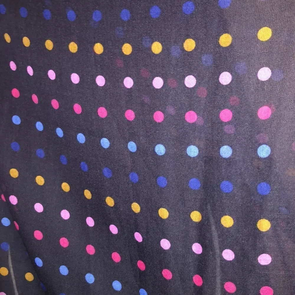 Joules Navy Multicolored Polka Large Scarf Wrap